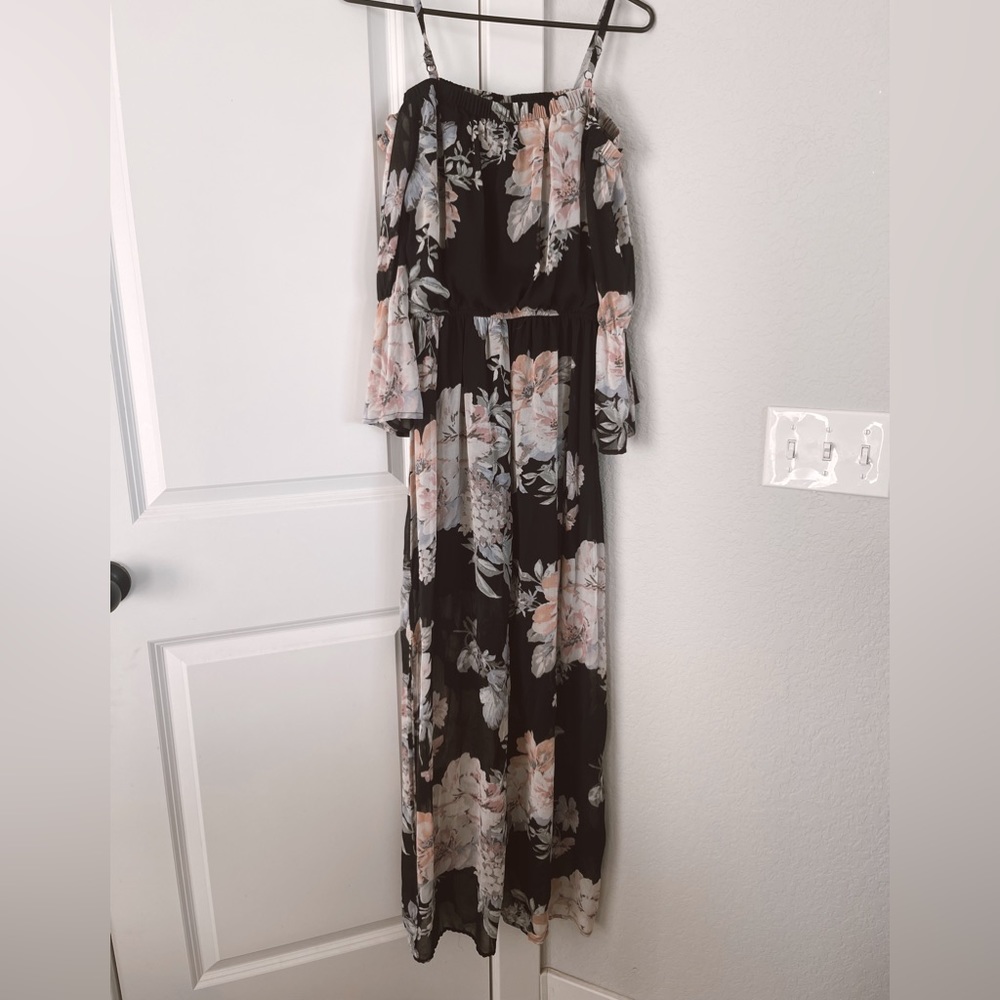 Black Floral Maxi